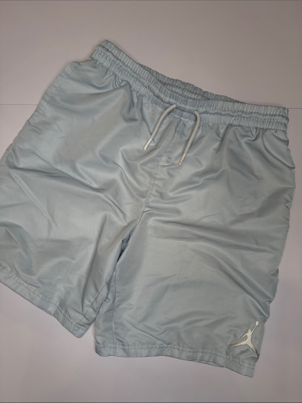 Jordan Pale Blue Athletic Shorts with Drawstring